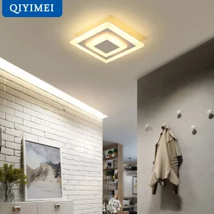 Plafonnier moderne en métal design minimaliste futuriste LED lumière chaude éclairage salle de séjour bureau couloir économique élégant