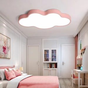 Plafonnier cloud design LED moderne chambre enfant salon éclairage doux lumière chaleureuse décor nuage acrylique