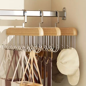 Porte-manteaux mural bois moderne minimaliste gain de place dressing entrée vestiaire rangement durable élégant