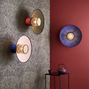 Applique murale LED design artisano-moderne en métal et tissu luminaire décoratif pour salon cuisine ou chambre Applique murale LED design artisano-moderne en métal et tissu luminaire décoratif pour salon cuisine ou chambre