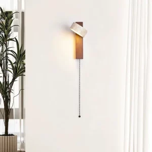 Applique murale bois naturel design scandinave lumière chaleureuse éclairage moderne minimaliste chambre salon édition limitée élégance