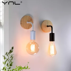 Applique murale bois naturel design scandinave moderne éclairage chaleureux chambre salon cuisine décoration intérieure élégante