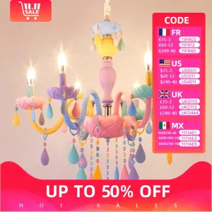 Plafonnier chambre d’enfants couleur goutte LED design moderne luminaire coloré enfants garçons filles lumière suspendue chambre jouets sécurité certification CCC