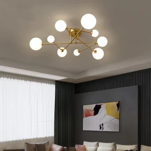 Plafonnier LED design moderne minimaliste lumière diffuse salle séjour chambre intérieur éclairage contemporain élégant