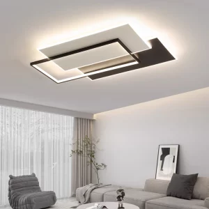 Plafonnier LED moderne design minimaliste aluminium lumière diffuse salon chambre bureau éclairage ultra lumineux économies d’énergie élégance industrielle