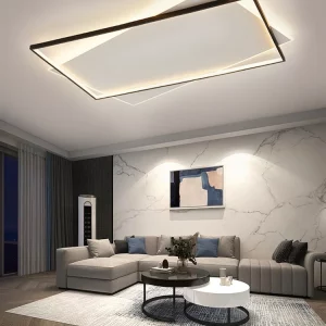 Plafonnier LED design moderne minimaliste aluminium noir et blanc éclairage uniforme salon chambre salle à manger Plafonnier LED design moderne minimaliste aluminium noir et blanc éclairage uniforme salon chambre salle à manger