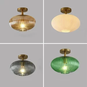 Plafonnier verre nordique design moderne abat-jour ambré gris vert salle à manger salon chambre éclairage élégant lumière chaleureuse Plafonnier verre nordique design moderne abat-jour ambré gris vert salle à manger salon chambre éclairage élégant lumière chaleureuse