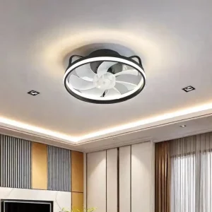 Plafonnier LED moderne avec ventilateur intégré  design scandinave  lumière chaleureuse  éclairage économique  chambre  salon  bureau