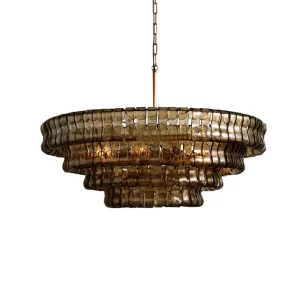 Plafonnier vintage en verre ambre et métal doré design moderne lustre suspendu salon salle à manger éclairage chaleureux décoratif élégant Plafonnier vintage en verre ambre et métal doré design moderne lustre suspendu salon salle à manger éclairage chaleureux décoratif élégant