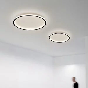 Plafonnier LED design nordique moderne 60cm aluminium blanc lumière chaude éclairage intérieur chambre salon économies d’énergie