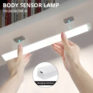 Veilleuse sans fil LED capteur de mouvement USB rechargeable lampe magnétique pour armoire chambre placard cuisine allée Veilleuse sans fil LED capteur de mouvement USB rechargeable lampe magnétique pour armoire chambre placard cuisine allée
