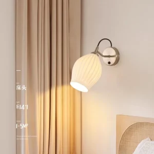 Applique murale LED céramique design moderne épuré lumière douce chambre couloir éclairage mural élégant certification CCC  CE  CQC