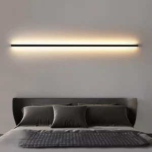 Applique murale LED minimaliste à longue bande luminaire nordique design scandinave pour chambre salon hall allée escalier éclairage artistique Applique murale LED minimaliste à longue bande luminaire nordique design scandinave pour chambre salon hall allée escalier éclairage artistique