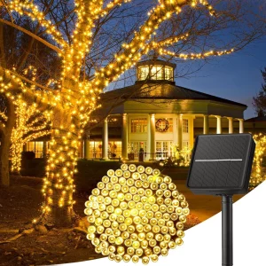 Guirlande solaire fée extérieur LED 5m lumière jaune chauffée jardin fête Noël Halloween décoration écoénergétique autonomie longue durée Guirlande solaire fée extérieur LED 5m lumière jaune chauffée jardin fête Noël Halloween décoration écoénergétique autonomie longue durée