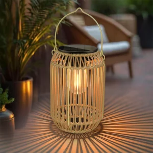 Lanterne solaire bambou lumière extérieure étanche style boho jardin patio suspendue décoration luminaire écoénergétique économique LED Lanterne solaire bambou lumière extérieure étanche style boho jardin patio suspendue décoration luminaire écoénergétique économique LED