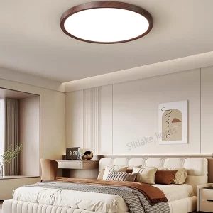 Plafonnier LED bois naturel design scandinave nordique moderne chambre salon éclairage chaleureux économique élégant