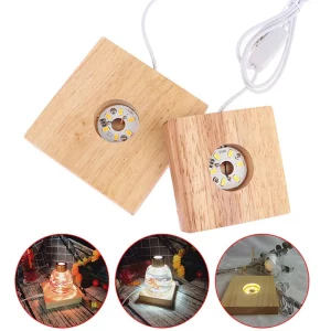 Base lumineuse LED en bois naturel design scandinave nordique moderne salon chambre éclairage chaleureux économique élégant Base lumineuse LED en bois naturel design scandinave nordique moderne salon chambre éclairage chaleureux économique élégant
