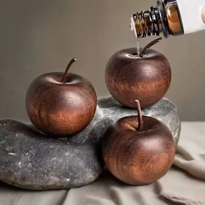 Diffuseur en bois naturel design minimaliste pomme ornement décor aromathérapie salon chambre cadeau porte-bonheur élégance naturelle