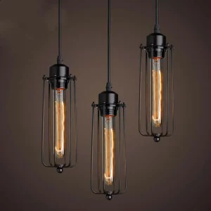 Suspension industrielle vintage métal Edison ampoules éclairage intérieur décoration rétro salon café restaurant chaleureux élégant Suspension industrielle vintage métal Edison ampoules éclairage intérieur décoration rétro salon café restaurant chaleureux élégant