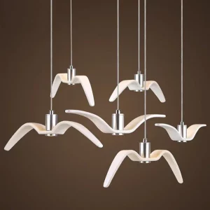Suspension moderne mouette Design LED artistique luminaire créatif pour bar cuisine salle à manger éclairage contemporain élégant Suspension moderne mouette Design LED artistique luminaire créatif pour bar cuisine salle à manger éclairage contemporain élégant