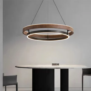 Suspension bois naturel LED design moderne minimaliste salle à manger salon bureau éclairage chaleureux économique élégant luminaire contemporain Suspension bois naturel LED design moderne minimaliste salle à manger salon bureau éclairage chaleureux économique élégant luminaire contemporain