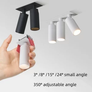Plafonnier LED encastrable aluminium design moderne minimaliste chambre salon cuisine bureau éclairage ciblé économique
