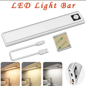 Barre lumineuse LED détecteur de mouvement sans fil veilleuse USB aimant cuisine 20cm 40cm éclairage intérieur extérieur moderne économique Barre lumineuse LED détecteur de mouvement sans fil veilleuse USB aimant cuisine 20cm 40cm éclairage intérieur extérieur moderne économique