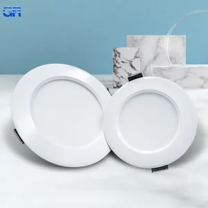 Plafonnier LED encastrable design moderne minimaliste éclairage circulaire cuisine salon bureau