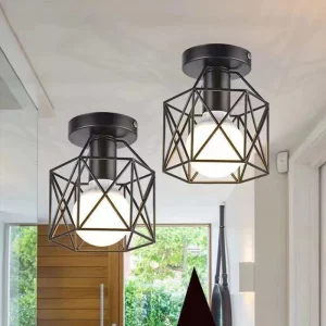Plafonnier E27 métal noir design moderne industriel luminaire éclairage salle à manger chambre salon cuisine escalier économique élégant Plafonnier E27 métal noir design moderne industriel luminaire éclairage salle à manger chambre salon cuisine escalier économique élégant