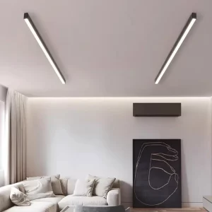 Plafonnier LED aluminium moderne minimaliste lumière uniforme salon chambre bureau cuisine éclairage design intérieur élégant économique