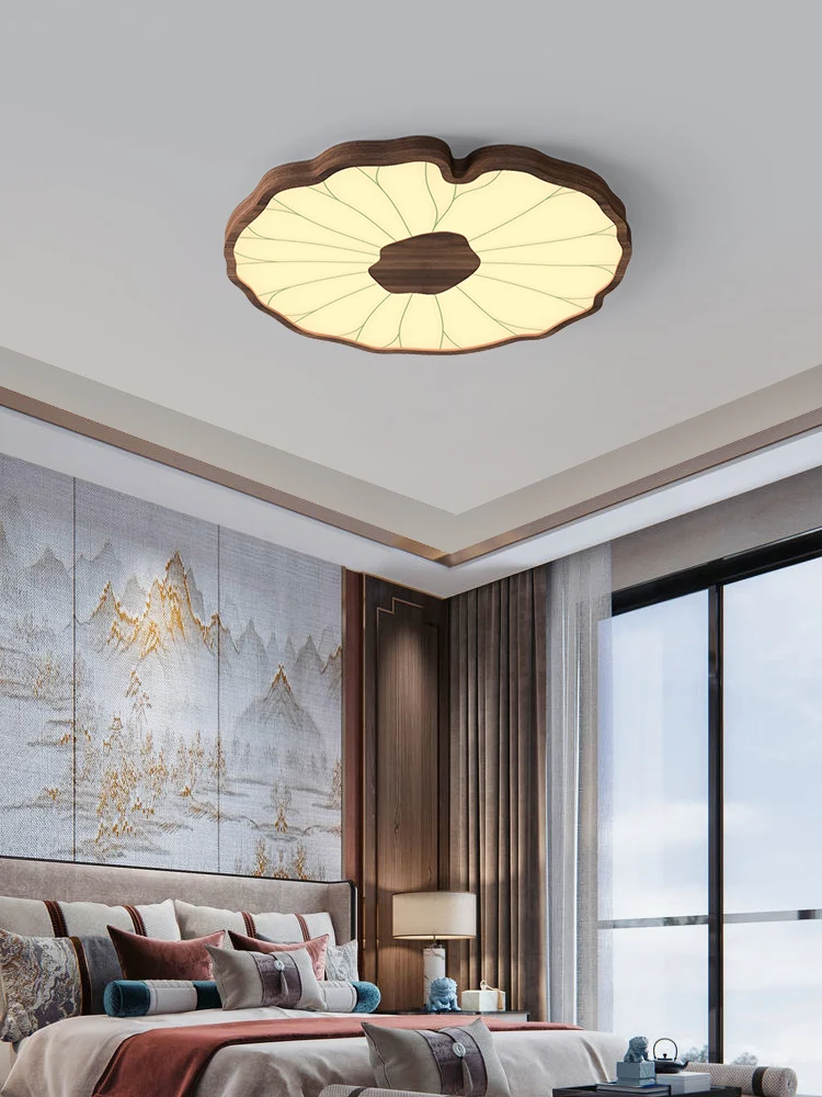 Plafonnier LED bois naturel design scandinave nordique moderne chambre salon éclairage chaleureux économique élégant