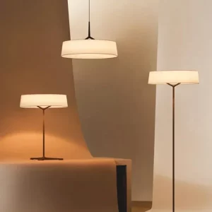 Suspension lampadaire minimaliste design italien moderne  abat-jour en tissu  lumière douce  salon  salle à manger  chambre  installation facile  éclairage chaleureux  économie d’énergie  élégance intemporelle