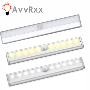 Barre lumineuse LED métal design moderne capteur de mouvement batterie portable cuisine salon éclairage économique élégant Barre lumineuse LED métal design moderne capteur de mouvement batterie portable cuisine salon éclairage économique élégant