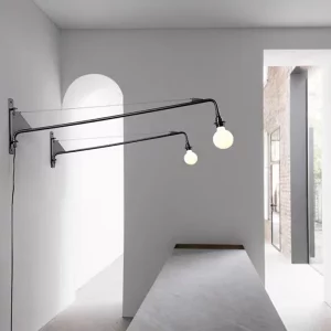 Applique murale LED métal design industriel contemporain éclairage flexible salon bureau lumière articulée moderne économie d’énergie
