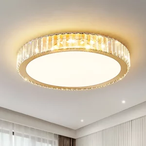 Plafonnier Cristal Rond Lumière Luxe Design Moderne Chambre Salle à Manger Éclairage LED Élégant Économique Ambiance Chaleureuse