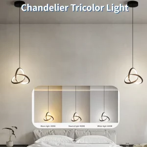 Suspension LED design nordique moderne minimaliste lumière ambianté éclairage salon chambre cuisine économie d’énergie élégance naturelle