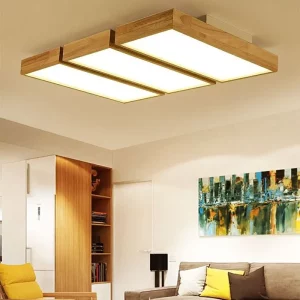 Plafonnier LED bois naturel design scandinave nordique moderne chambre salon éclairage chaleureux économique élégant Plafonnier LED bois naturel design scandinave nordique moderne chambre salon éclairage chaleureux économique élégant