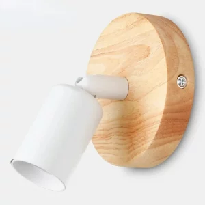 Applique murale bois naturel design scandinave nordique éclairage chaleureux chambre salon bureau économique élégant