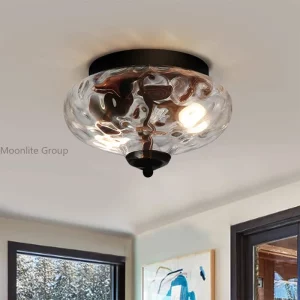 Plafonnier en verre cristal style moderne éclairage salon chambre couloir lumière diffuse design créatif