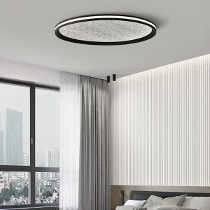 Plafonnier LED circulaire design moderne minimaliste éclairage intérieur luminaire décoratif chambre salon bureau lumière uniforme élégante économie d’énergie