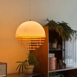 Suspension bois naturel et métal blanc design moderne industriel éclairage chaleureux salon chambre salle à manger éclairage intérieur économie d’énergie Suspension bois naturel et métal blanc design moderne industriel éclairage chaleureux salon chambre salle à manger éclairage intérieur économie d’énergie