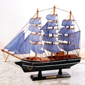 Modèle réduit bateau voilier bois nautique marin déco chambre salon bureau style méditerranéen européen ornements cadeau original