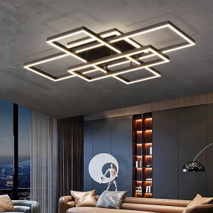 Plafonnier moderne minimaliste en métal design nordique lumière LED éclairage chaleureux salon chambre cuisine bureau 2022