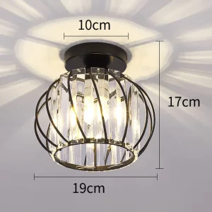 Plafonnier moderne en cristal et métal noir lumière LED design glamour salle à manger chambre salon éclairage intérieur élégant luminaire Plafonnier moderne en cristal et métal noir lumière LED design glamour salle à manger chambre salon éclairage intérieur élégant luminaire