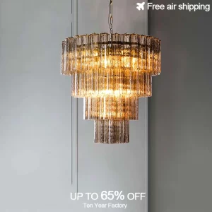 Suspension LED verre métal design moderne Art Déco luminaire Murano style salon villa plafond éclairage chaleureux élégant économie d’énergie Suspension LED verre métal design moderne Art Déco luminaire Murano style salon villa plafond éclairage chaleureux élégant économie d’énergie