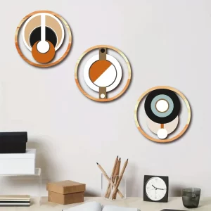 Appliques murales décoratives en bois et métal design moderne nordique 30cm éclairage artistique chambres salons bureaux lumière chaleureuse élégance naturelle