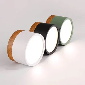Plafonnier LED bois nordique moderne design scandinave lumière intérieure éclairage chaleureux salon chambre bureau cuisine