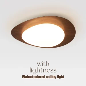 Plafonnier LED en bois design scandinave moderne éclairage chaleureux lumière douce pour salon chambre