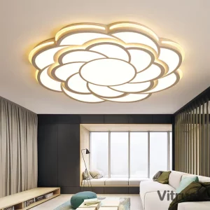 Plafonnier acrylique métal design floral moderne romantique éclairage ambiant chambres salons lumière chaleureuse sophistication élégance Plafonnier acrylique métal design floral moderne romantique éclairage ambiant chambres salons lumière chaleureuse sophistication élégance