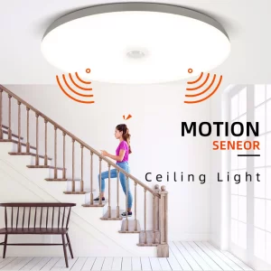 Plafonnier LED capteur de mouvement radar lumière intelligente design moderne minimaliste pour escalier couloir balcon éclairage automatique économique et pratique